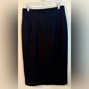 Talbots Made Of Italian Fabric Pencil Skirt Black 100% Wool Size 10